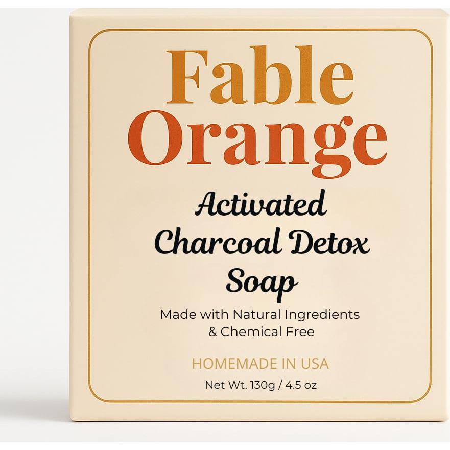 Jabón Detox Carbón Activado Fable Orange 130g Piel Grasa