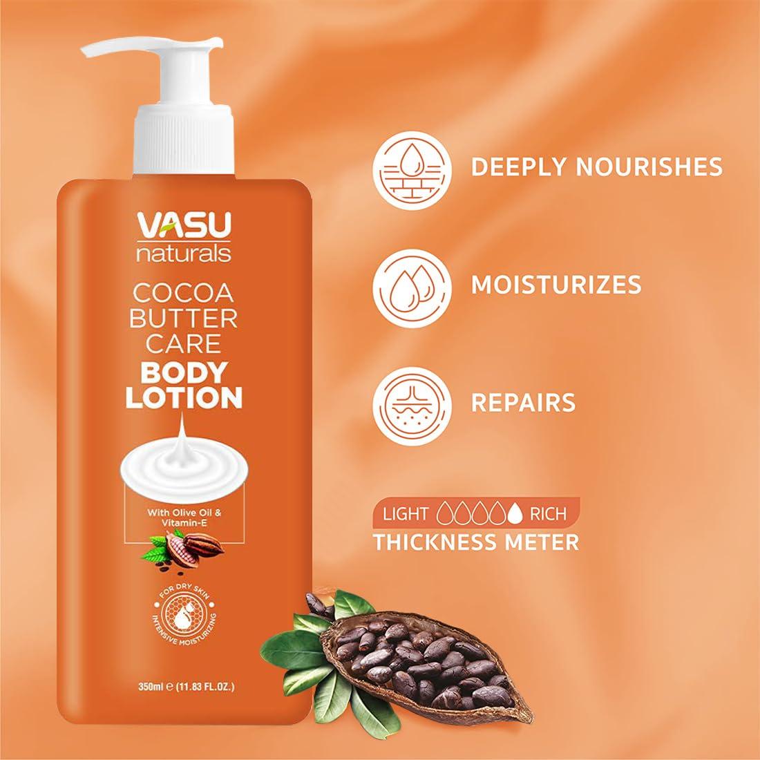 Loción Corporal Hidratante Vasu Naturals Manteca de Cacao 348ml x2