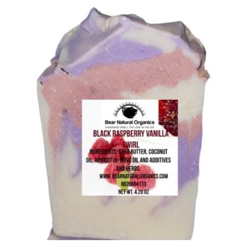 Jabón Vegano Artesanal Frambuesa Negra y Vainilla 104g