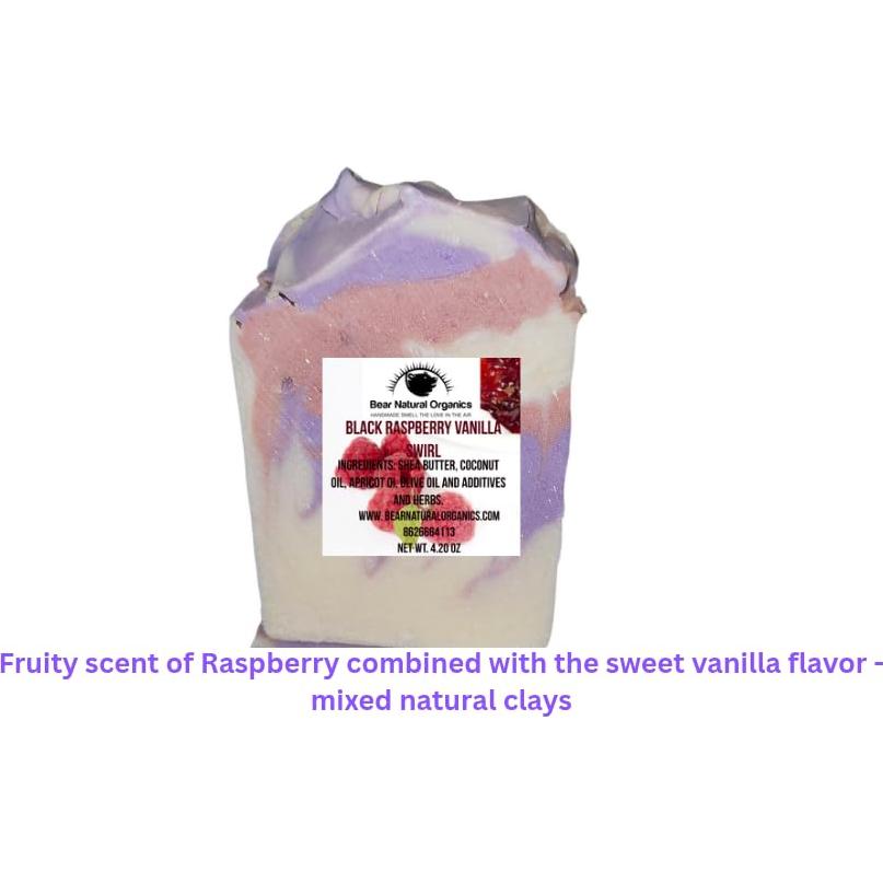 Jabón Vegano Artesanal Frambuesa Negra y Vainilla 104g