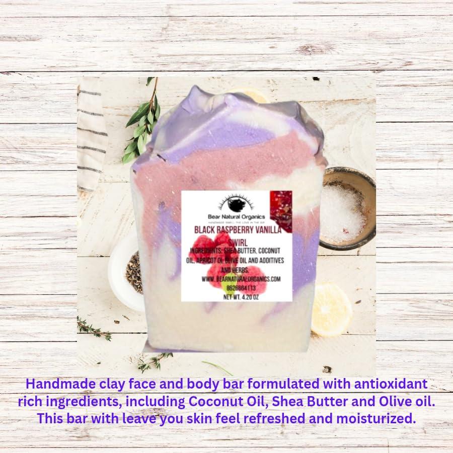 Jabón Vegano Artesanal Frambuesa Negra y Vainilla 104g