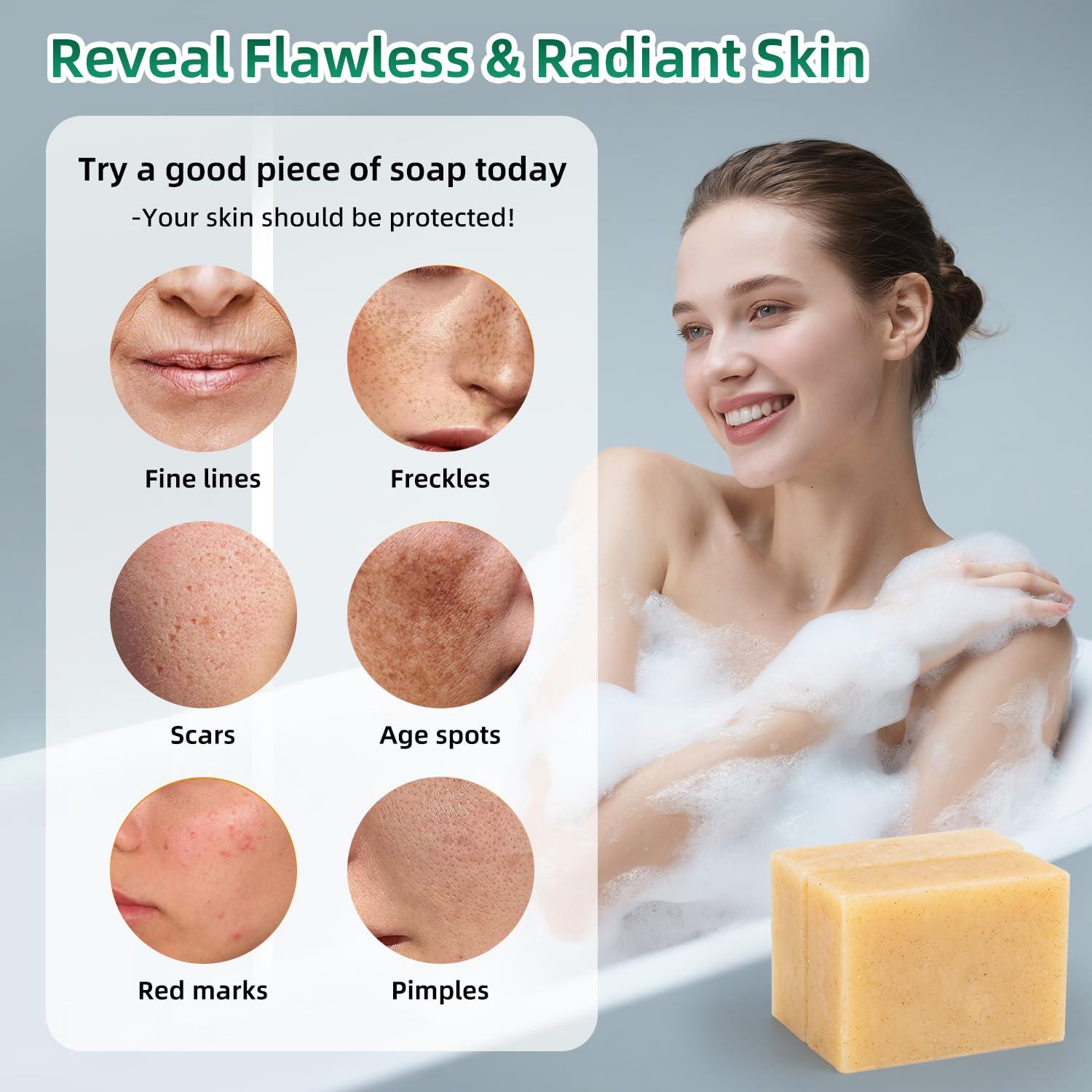 Jabón de Proceso en Frío Ruiyitao 300g Paquete de 3 Hidratante