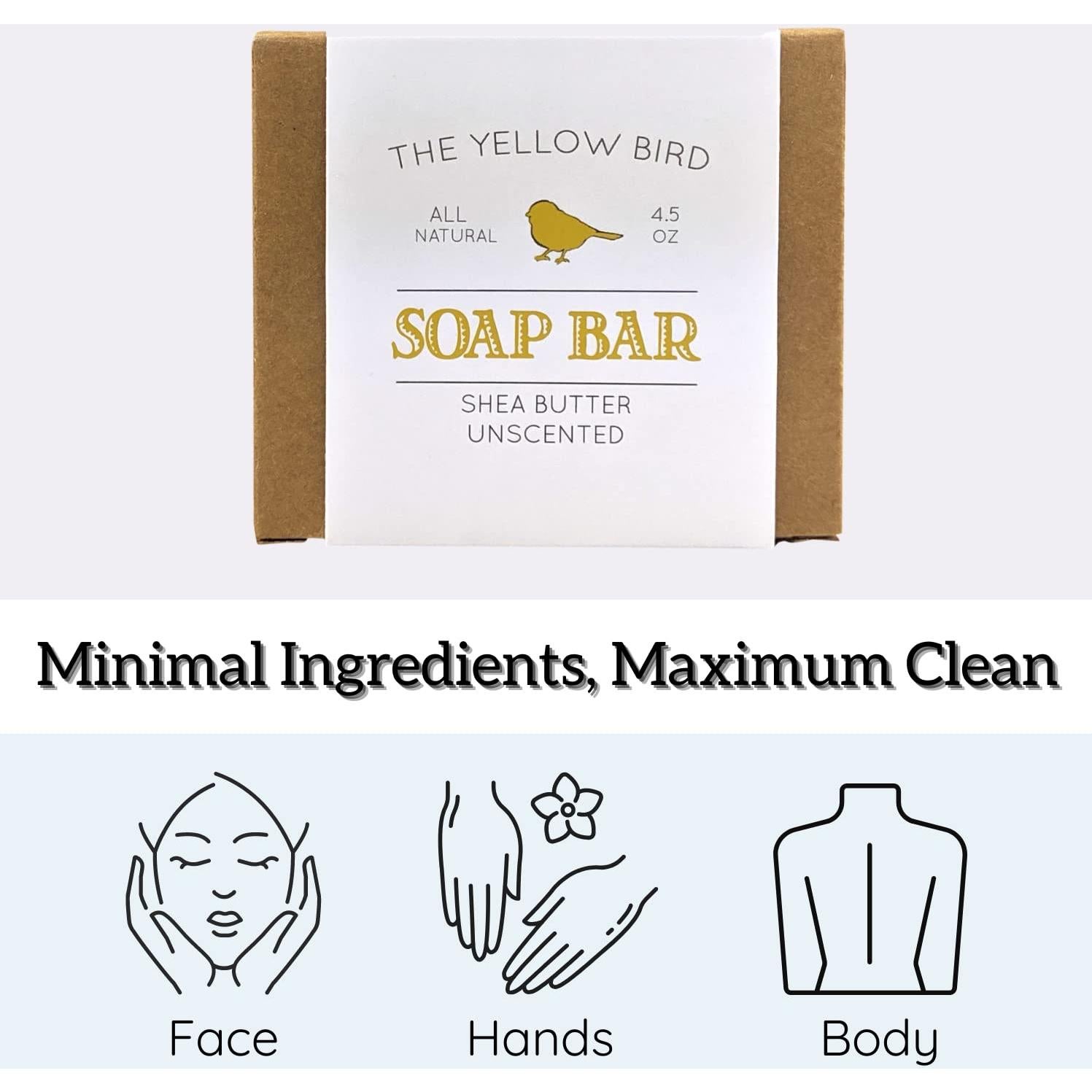 Jabón en Barra Amarillo Sin Fragancia El Pájaro Amarillo 142g