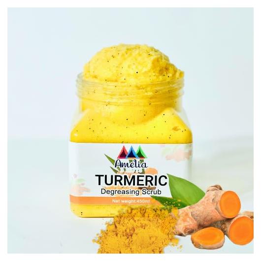 Exfoliante Natural de Cúrcuma Amelia 3 Huts 450g Hidratante