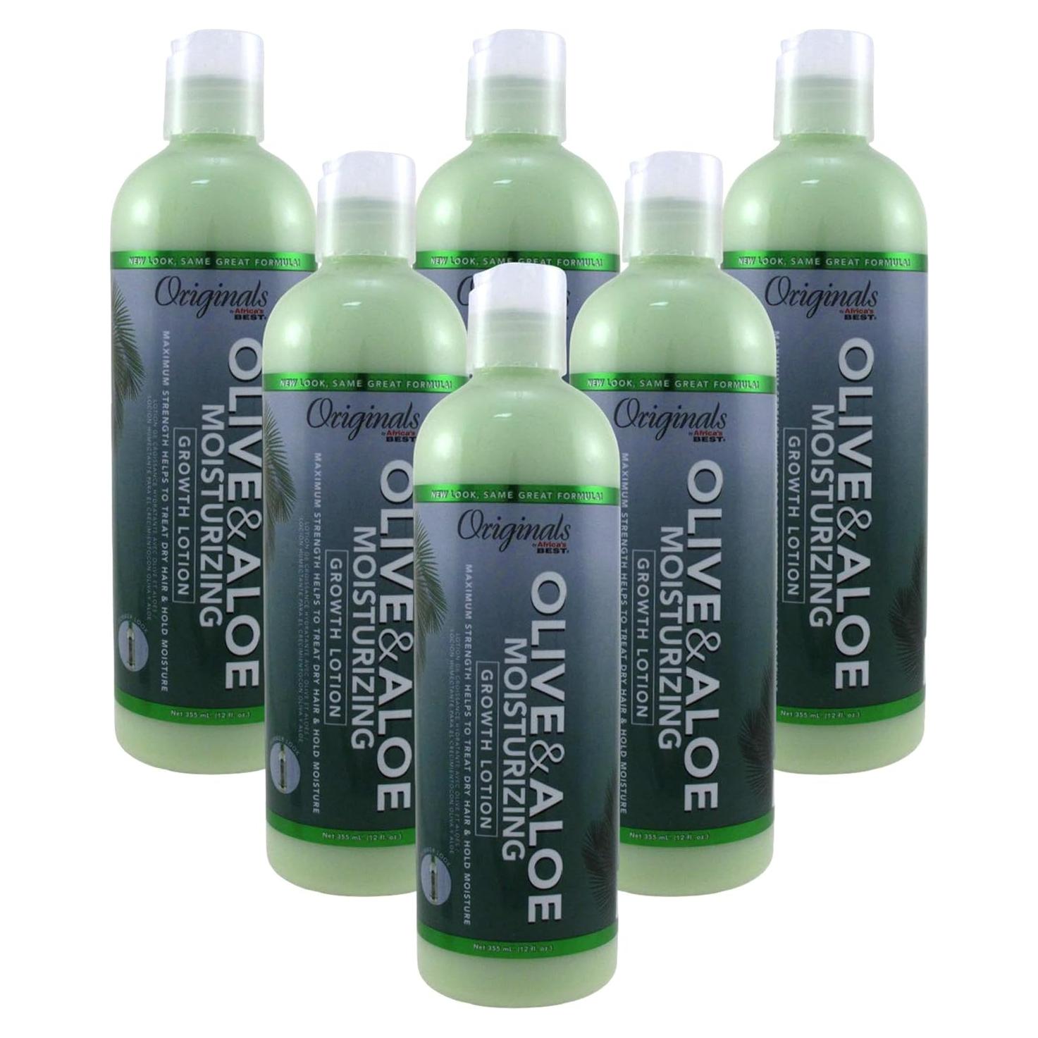 Loción de Crecimiento Aceite de Oliva Africas Best 355ml x6