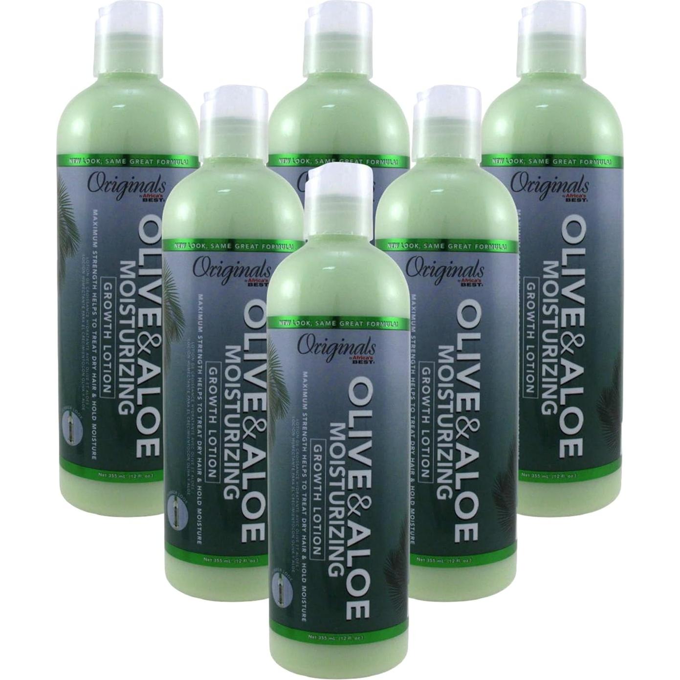 Loción de Crecimiento Aceite de Oliva Africas Best 355ml x6