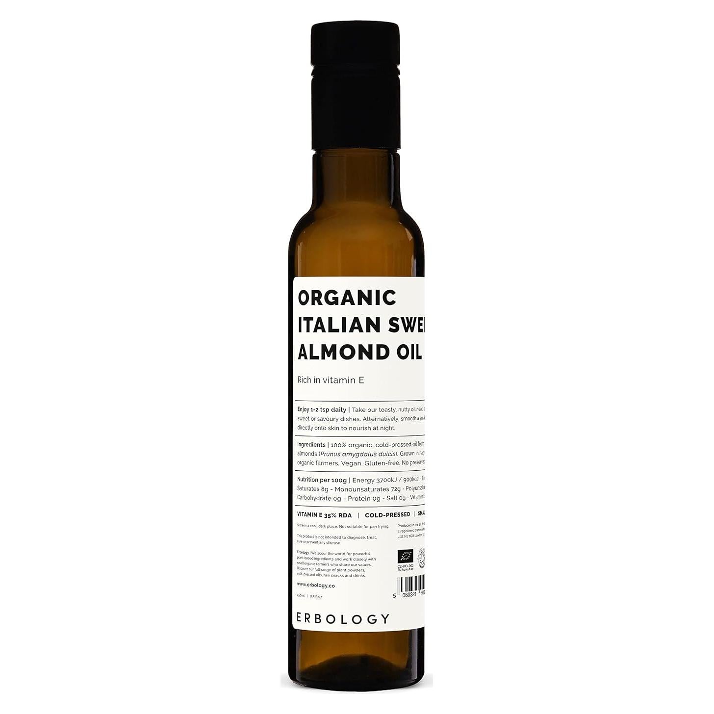 Aceite de Almendra Dulce Orgánico Erbology 250ml Prensado en Frío