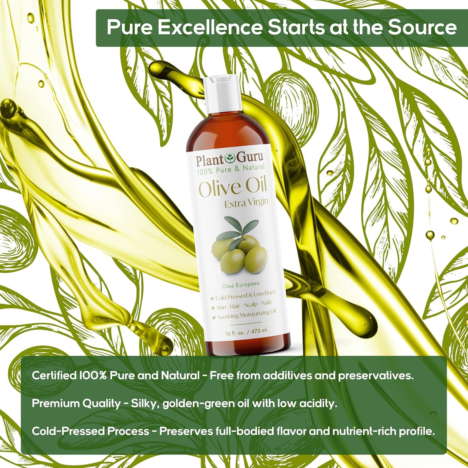 Aceite de Oliva Extra Virgen 500 ml Plant Guru - Puro y Natural