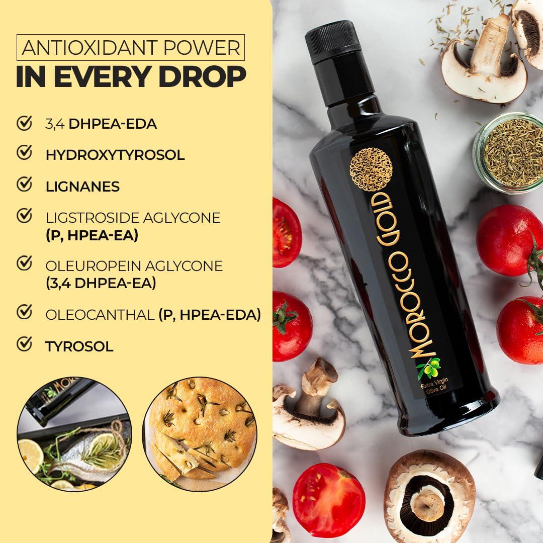 Aceite de Oliva Virgen Extra Marruecos Gold 500ml - Rico en Polifenoles