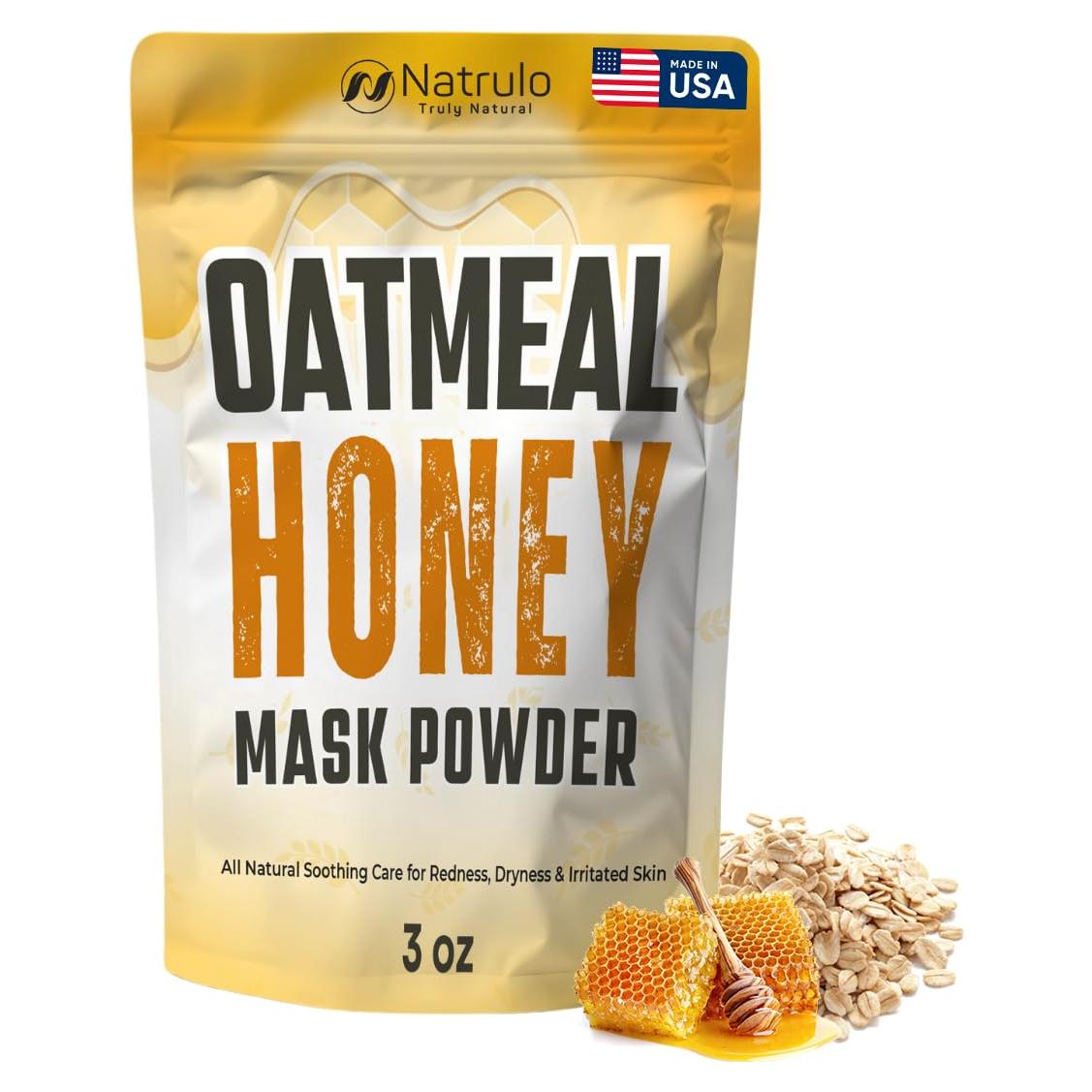 Mascarilla Facial de Miel y Avena Natrulo 85g - Hidratante y Calmante