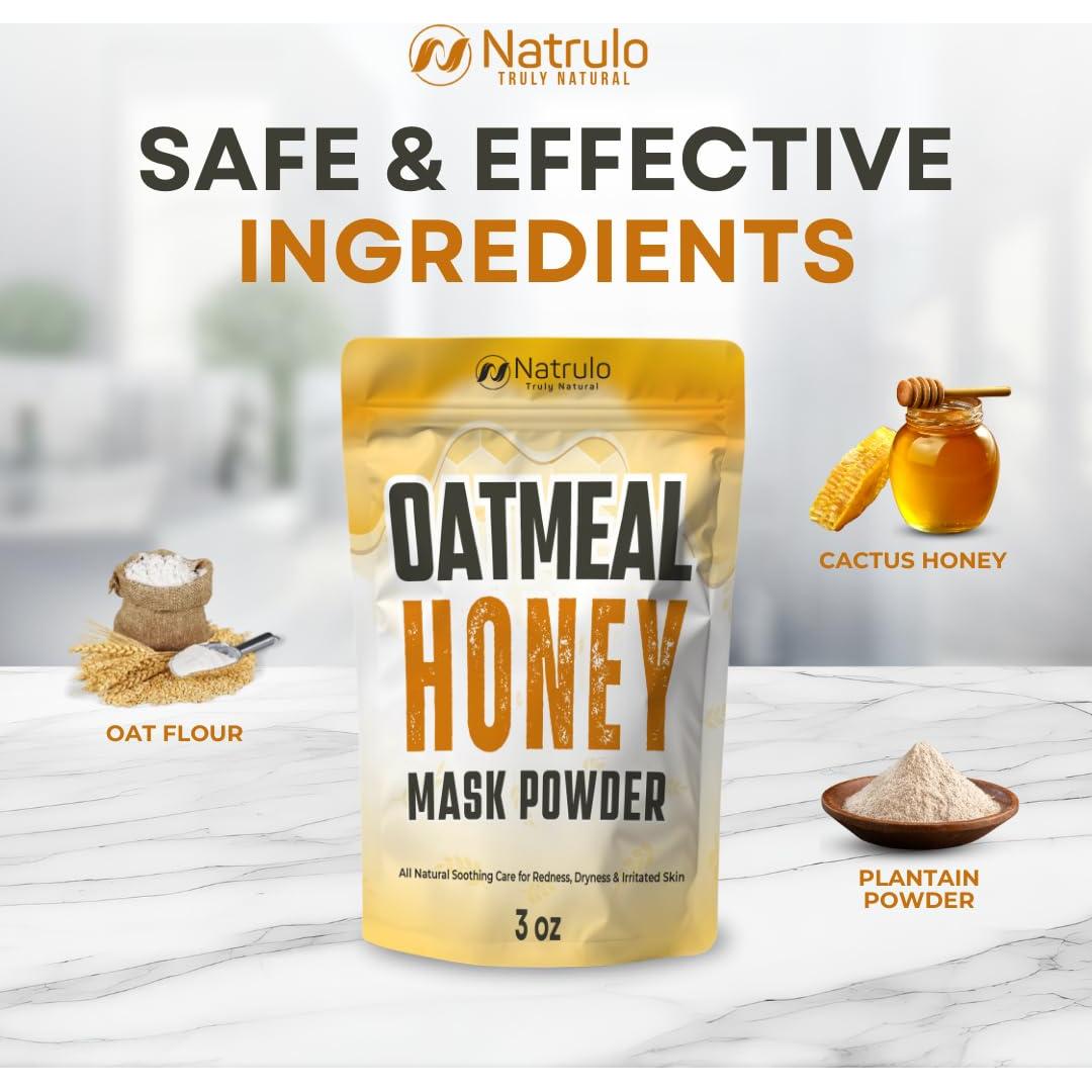 Mascarilla Facial de Miel y Avena Natrulo 85g - Hidratante y Calmante