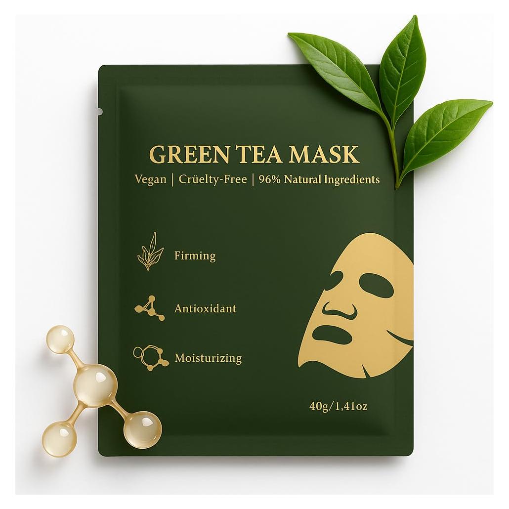 Mascarilla Facial de Colágeno Té Verde - Hidratante y Reafirmante