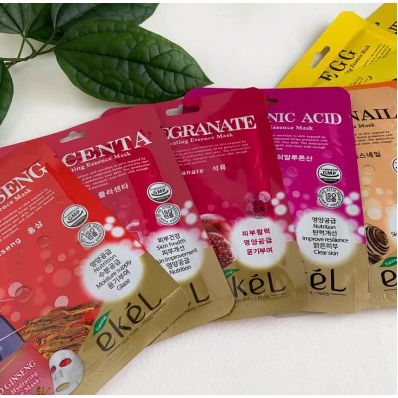 Paquete de 22 Máscaras Faciales Hidratantes EkeL Coreanas