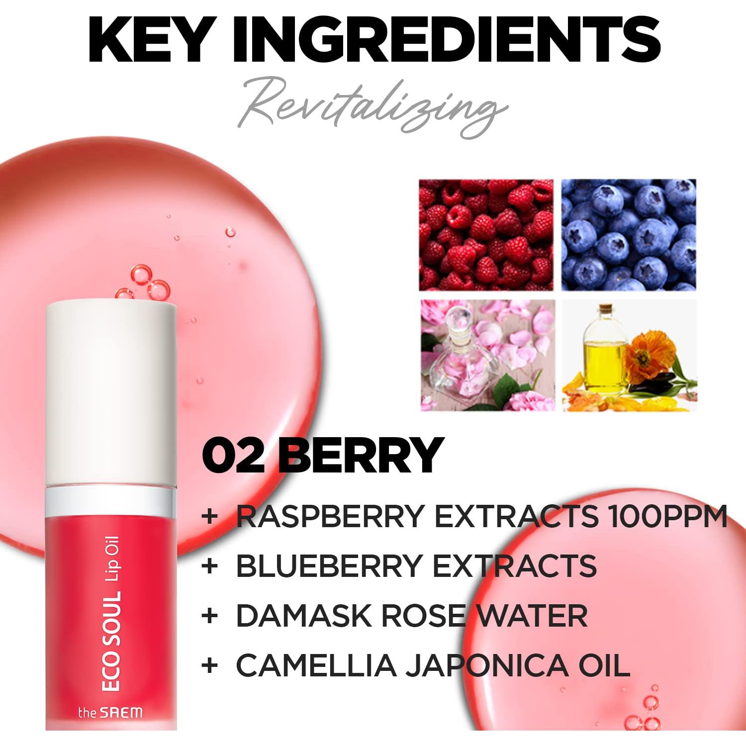 Aceite de Labios The Saem Eco Soul 3 en 1 - Hidratante y Voluminizador