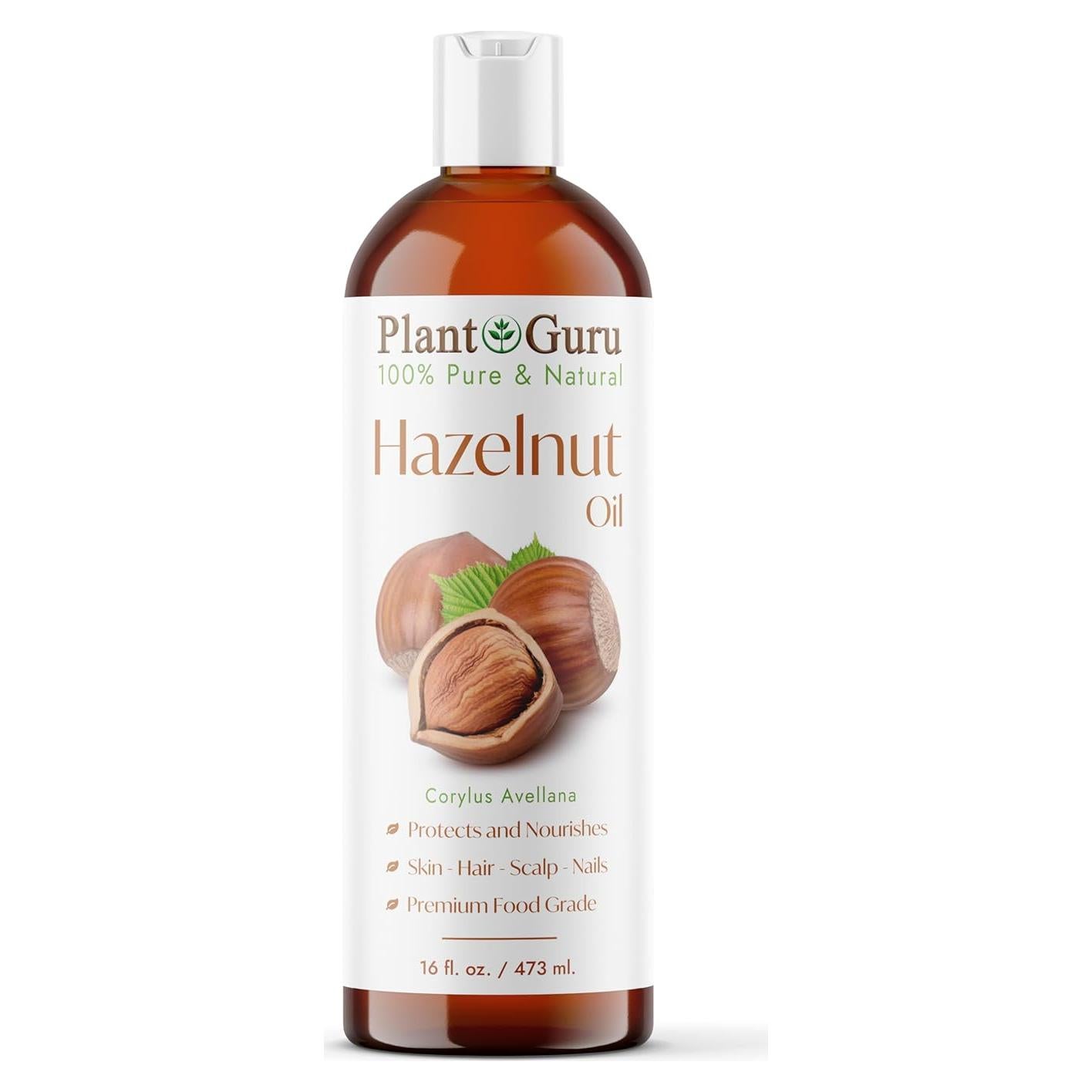 Aceite de Avellana 473 ml Prensado en Frío 100% Puro Natural