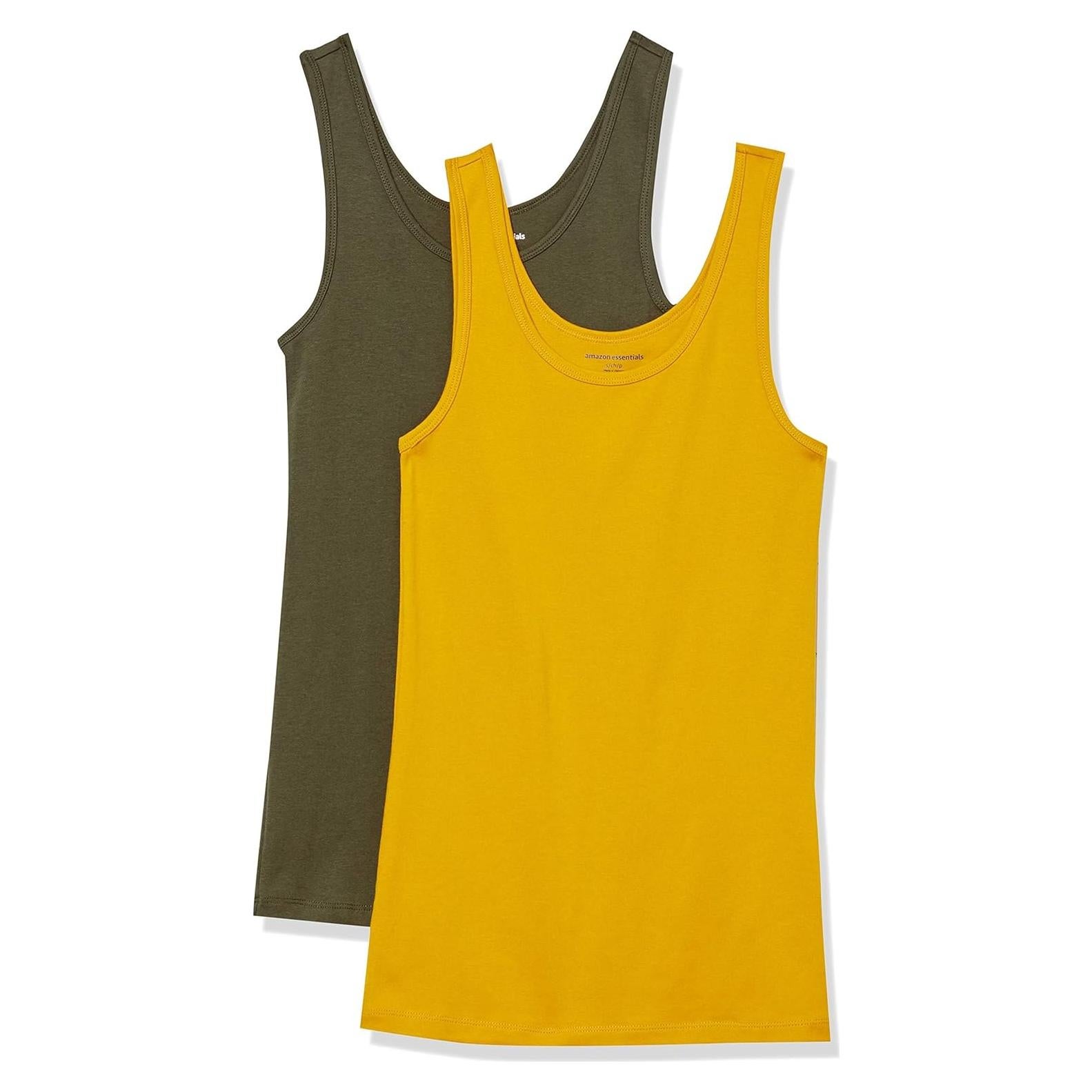 Camiseta Sin Mangas Ajustada Amazon Essentials Mujeres 2 Pzas