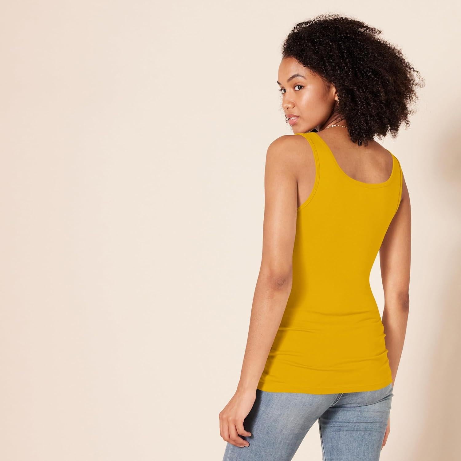 Camiseta Sin Mangas Ajustada Amazon Essentials Mujeres 2 Pzas