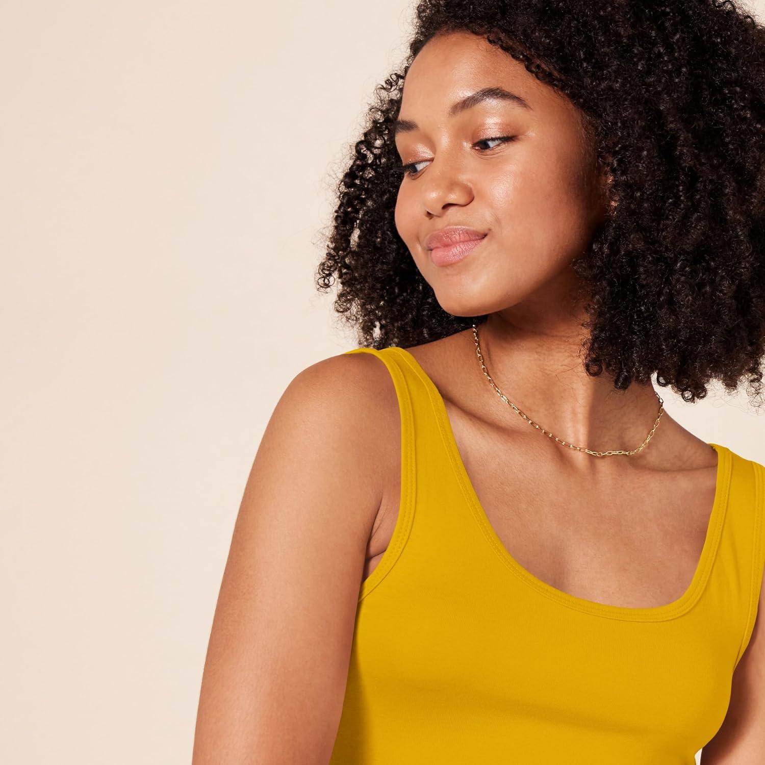 Camiseta Sin Mangas Ajustada Amazon Essentials Mujeres 2 Pzas