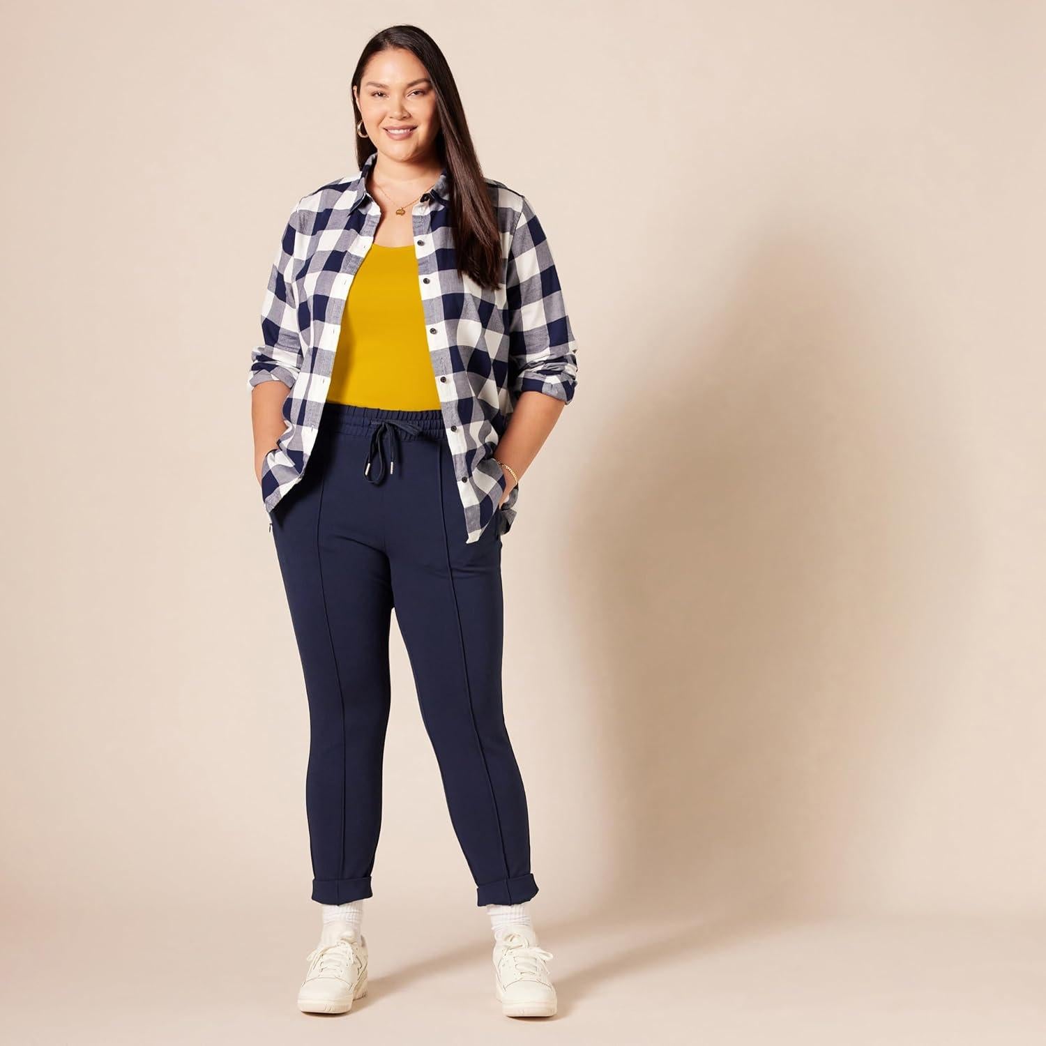 Camiseta Sin Mangas Ajustada Amazon Essentials Mujeres 2 Pzas