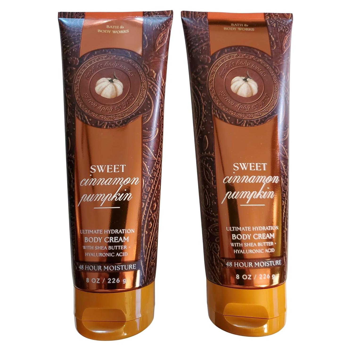 Crema Corporal Hidratante Bath & Body Works 2x226g Calabaza Canela