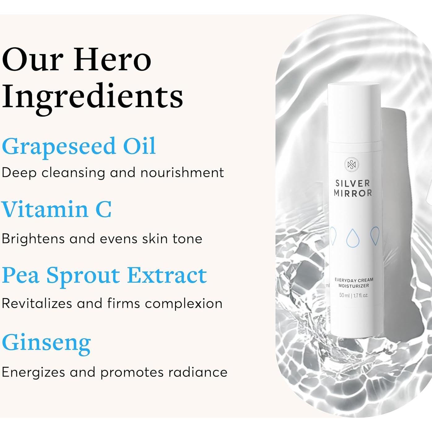 Crema Hidratante Diaria Silver Mirror 50ml - Piel Radiante y Protegida