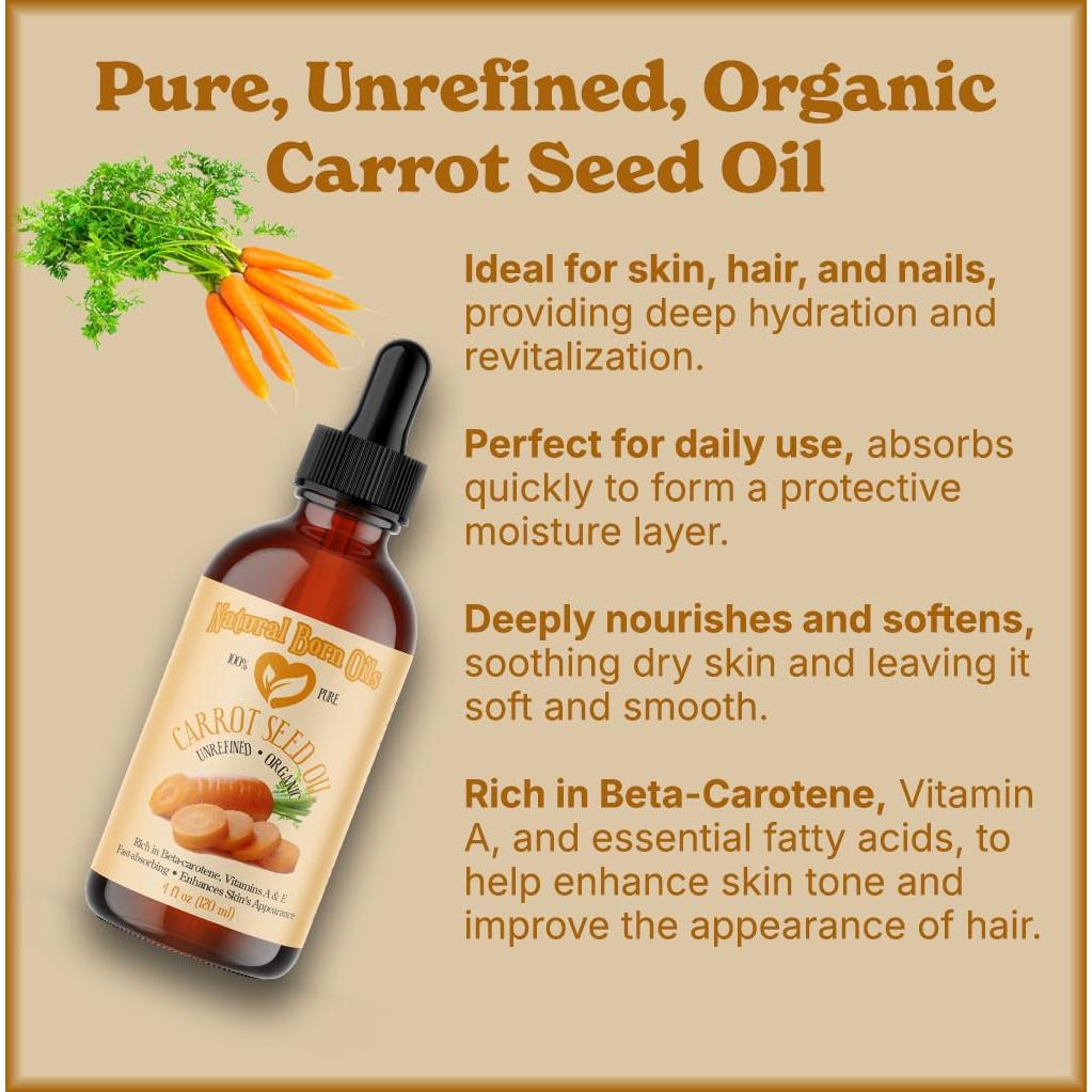 Aceite de Semilla de Zanahoria Natural Born 3.78L Orgánico Prensado en Frío