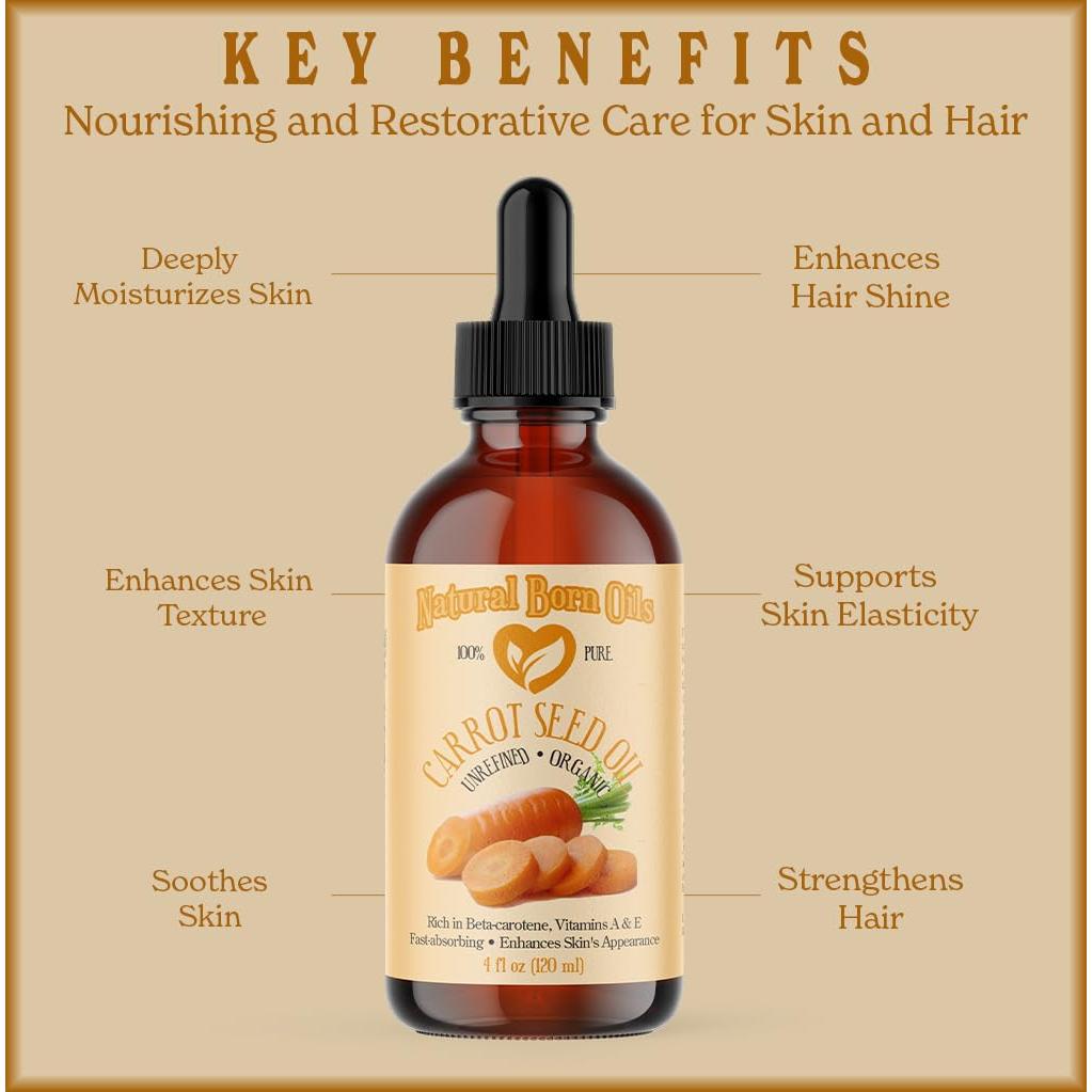 Aceite de Semilla de Zanahoria Natural Born 3.78L Orgánico Prensado en Frío