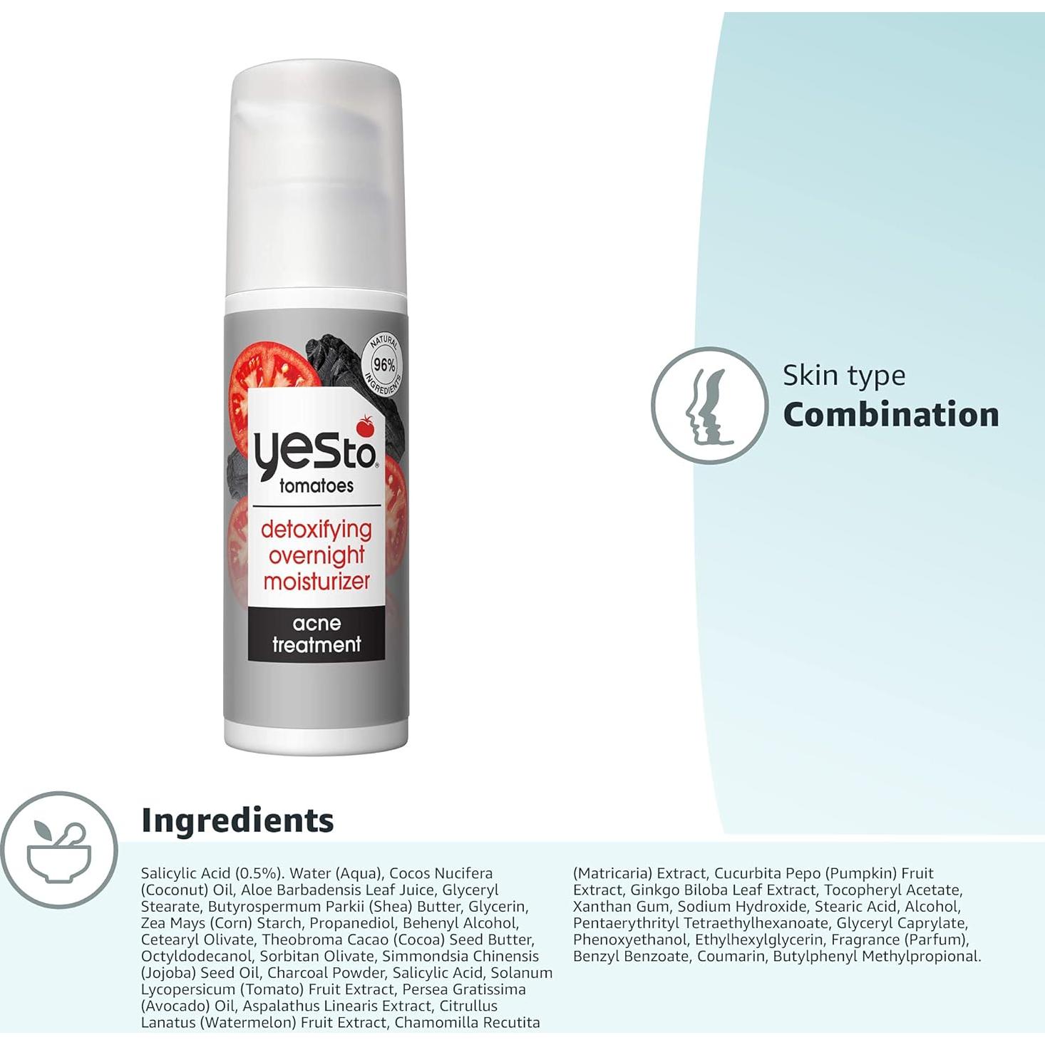 Hidratante Nocturno Sí a los Tomates 50 ml - Exfoliante Acné