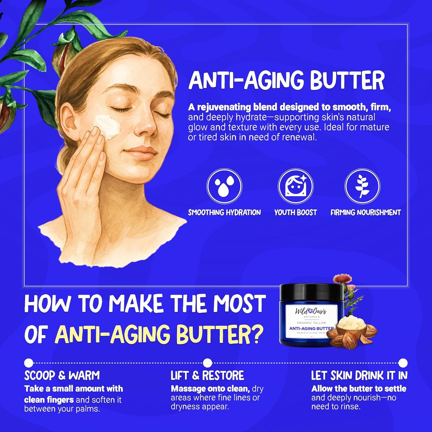 Mantequilla Anti-Envejecimiento Wild Oasis 56.7g - Hidratante Facial