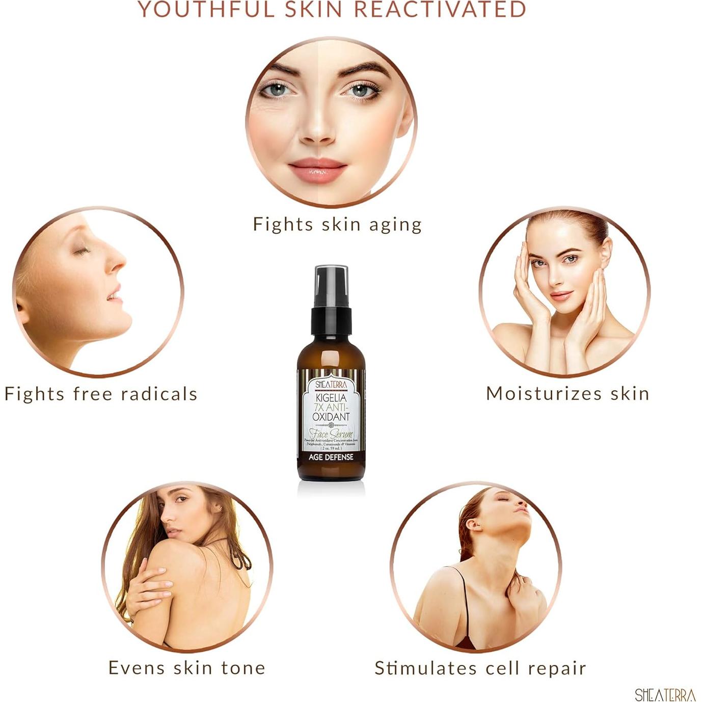 Suero Facial Antioxidante Shea Terra 59ml - Antienvejecimiento