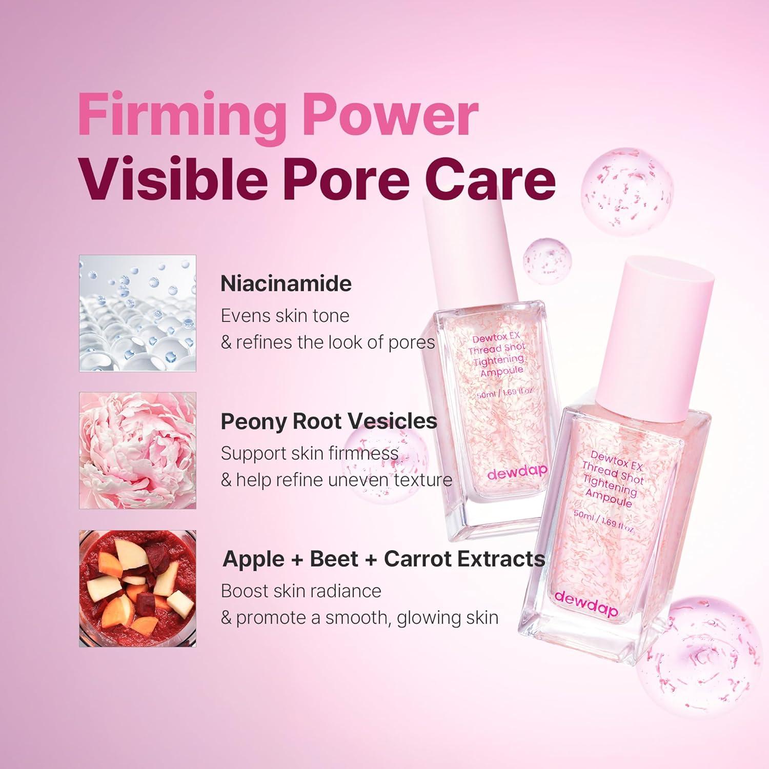 Suero Reafirmante Dewtox 50ml con Niacinamida y Extractos Botánicos