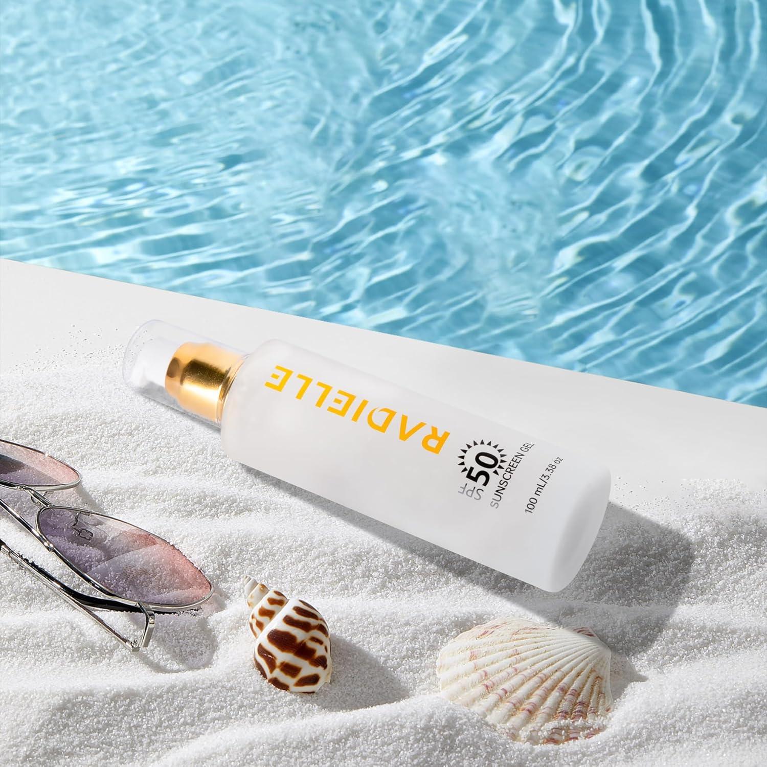 Gel Solar Radielle SPF 50, Transparente, 100 mL, Ligero