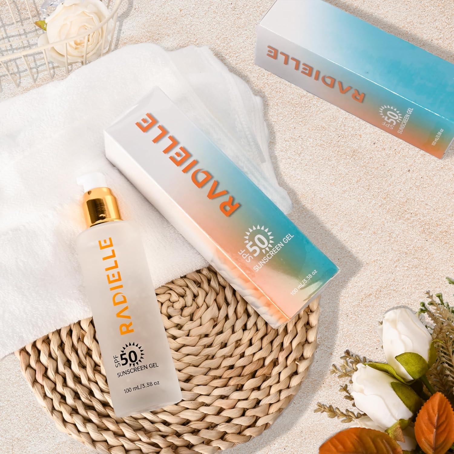 Gel Solar Radielle SPF 50, Transparente, 100 mL, Ligero