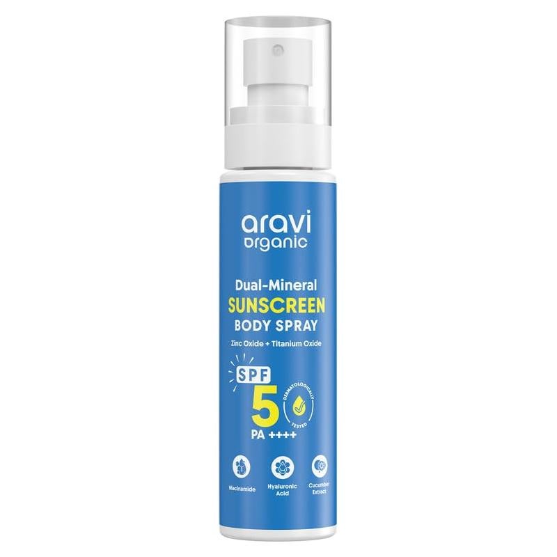 Protector Solar Mineral Orgánico Aravi Spray SPF 50 100 ml