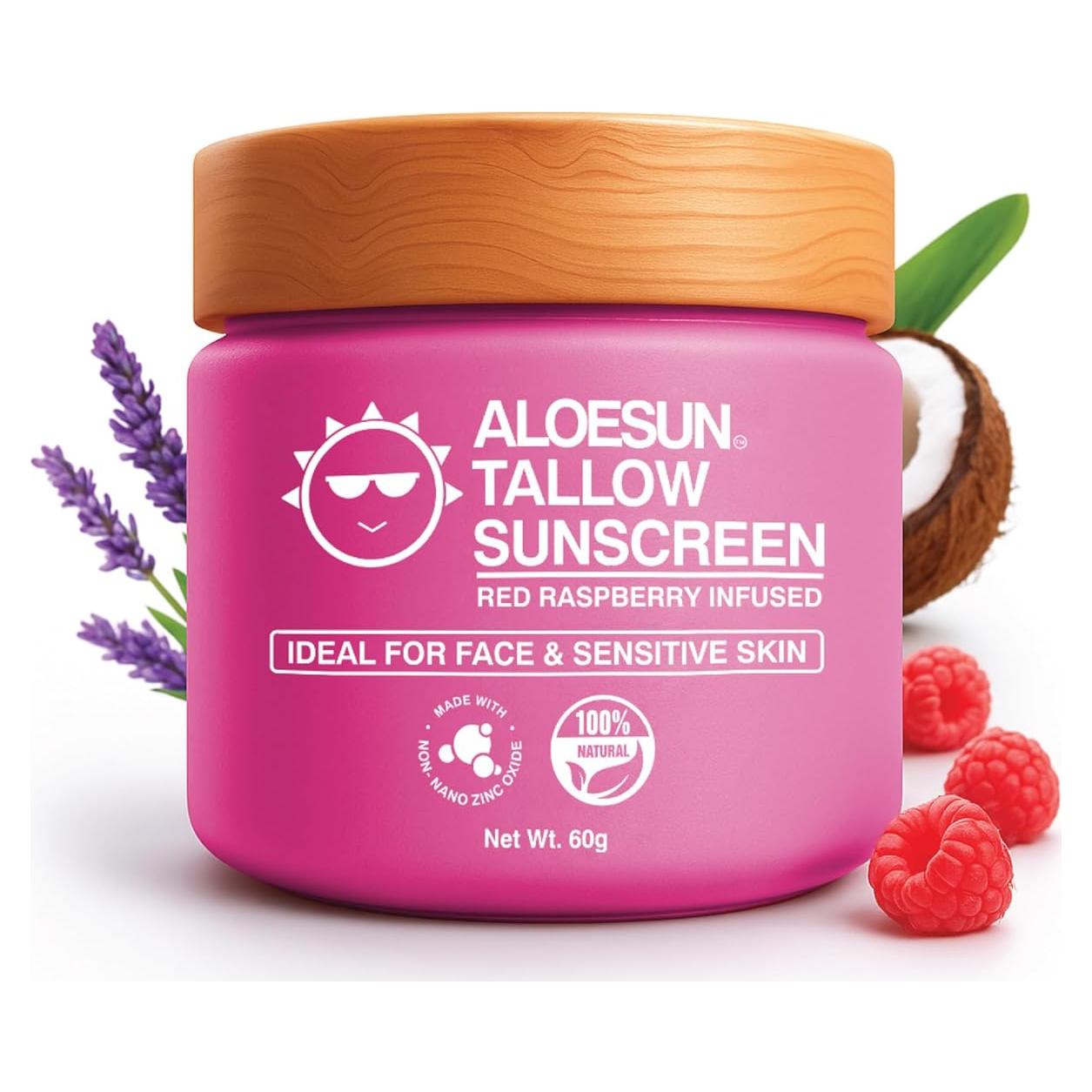 Protector Solar Orgánico ALOESUN 60g - Grasa de Res SPF Natural