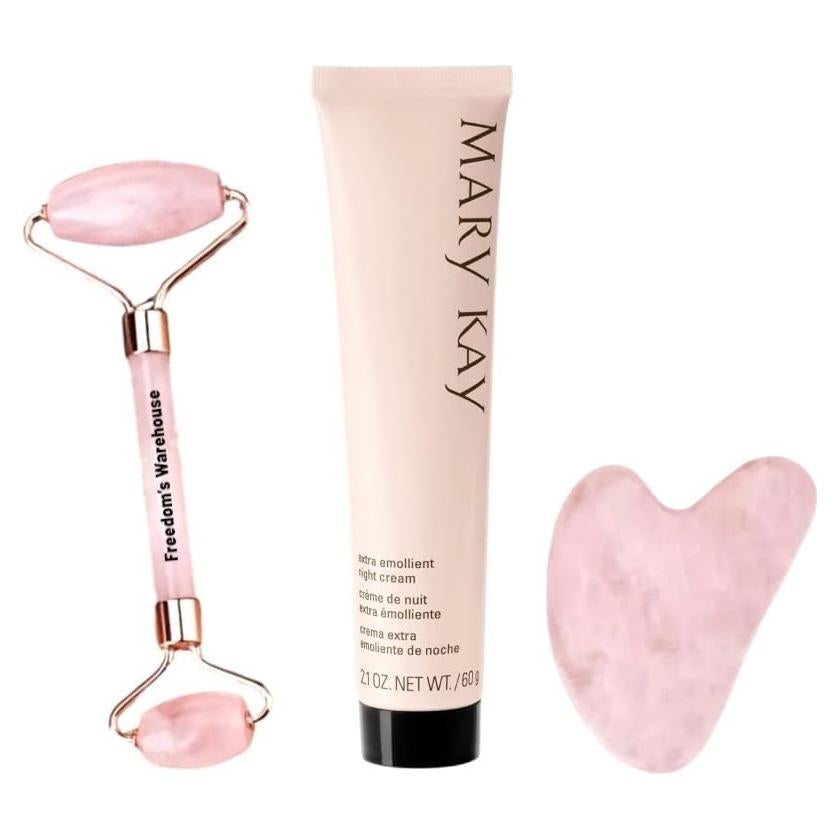 Crema Nocturna Extra Emoliente Mary Kay 59.5g + Rodillo Jade
