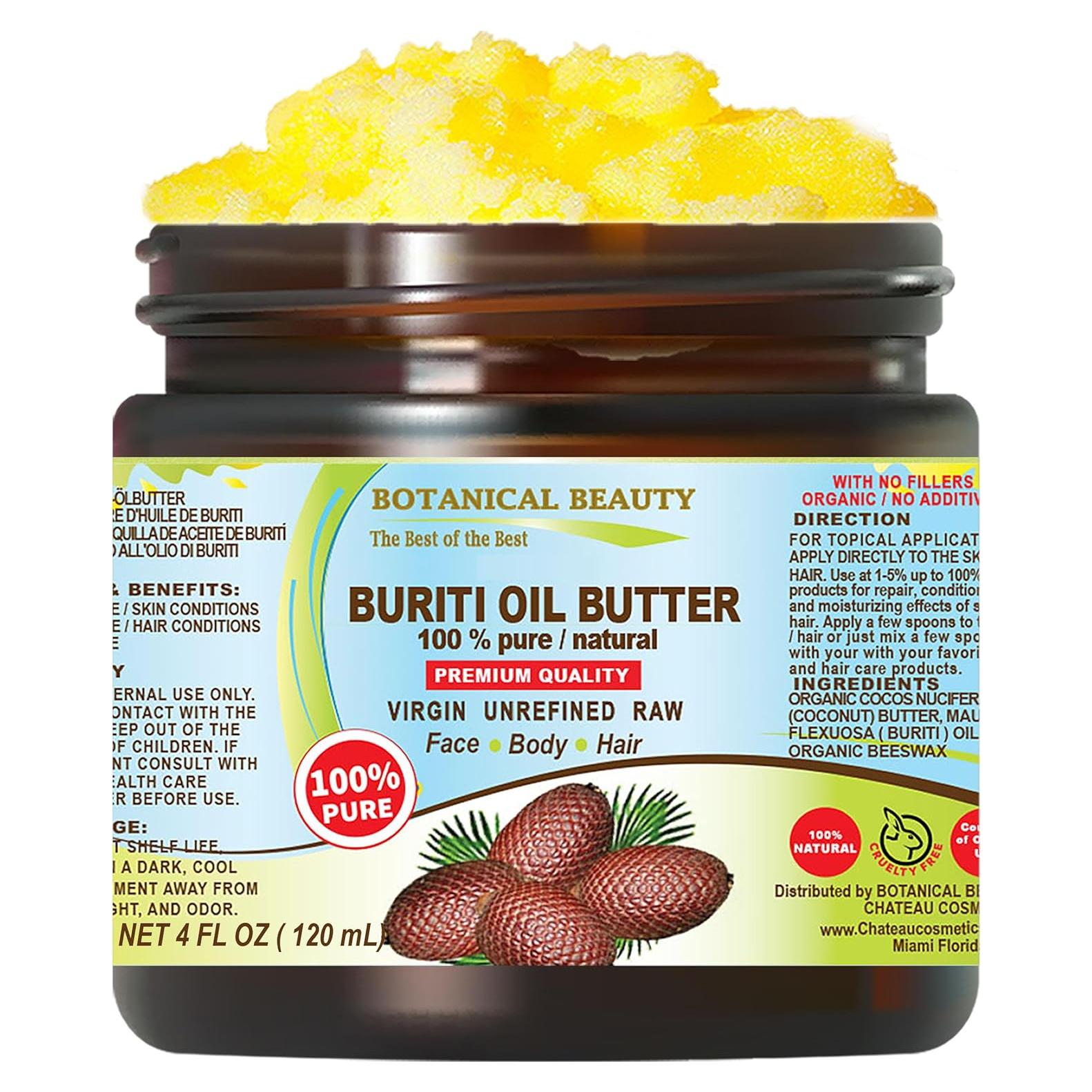 Mantequilla de Aceite de Buriti Pura Virgen 118 ml - Cuidado Facial y Capilar