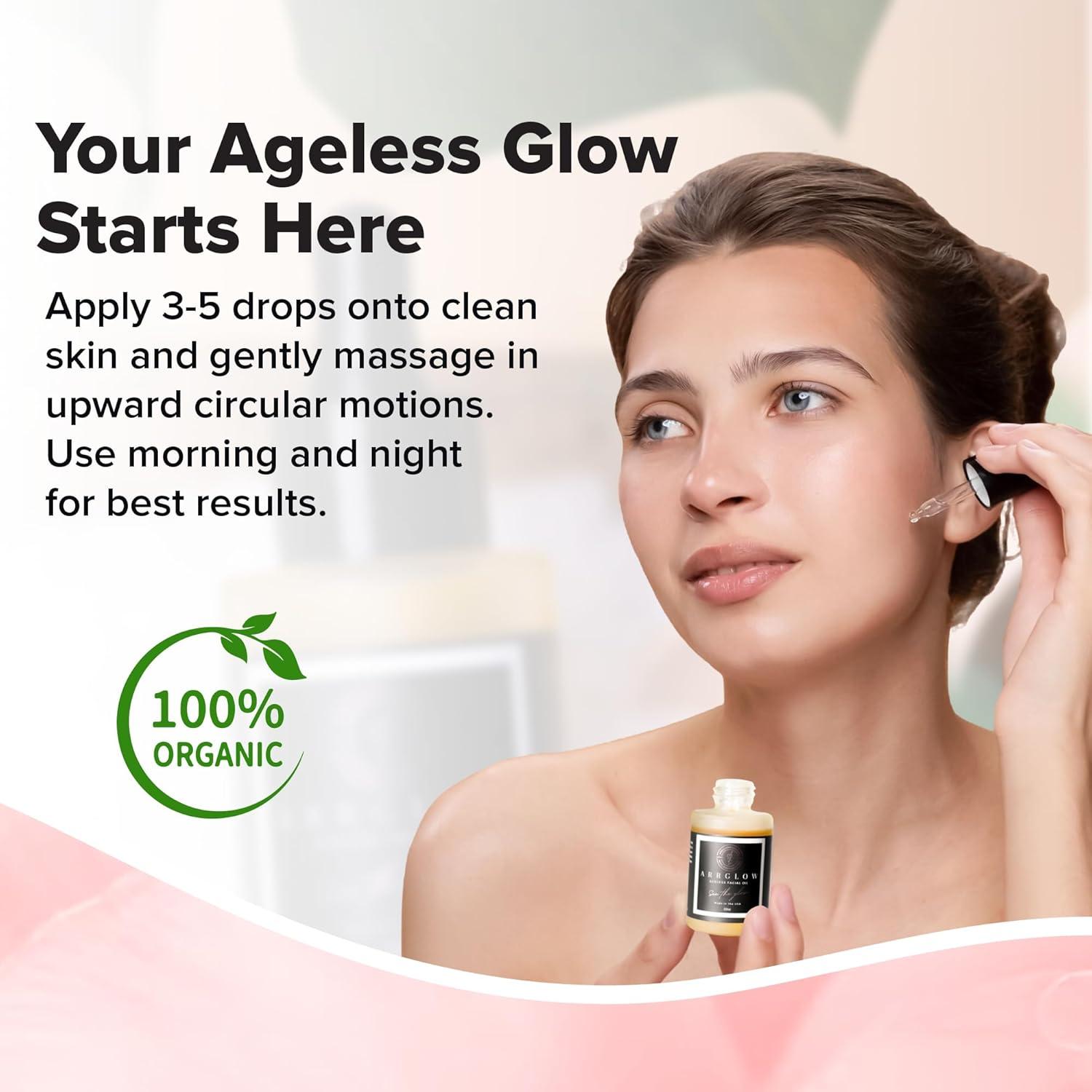 Aceite Facial Anti Envejecimiento Arrglow 30ml - Jojoba, Incienso, Argán