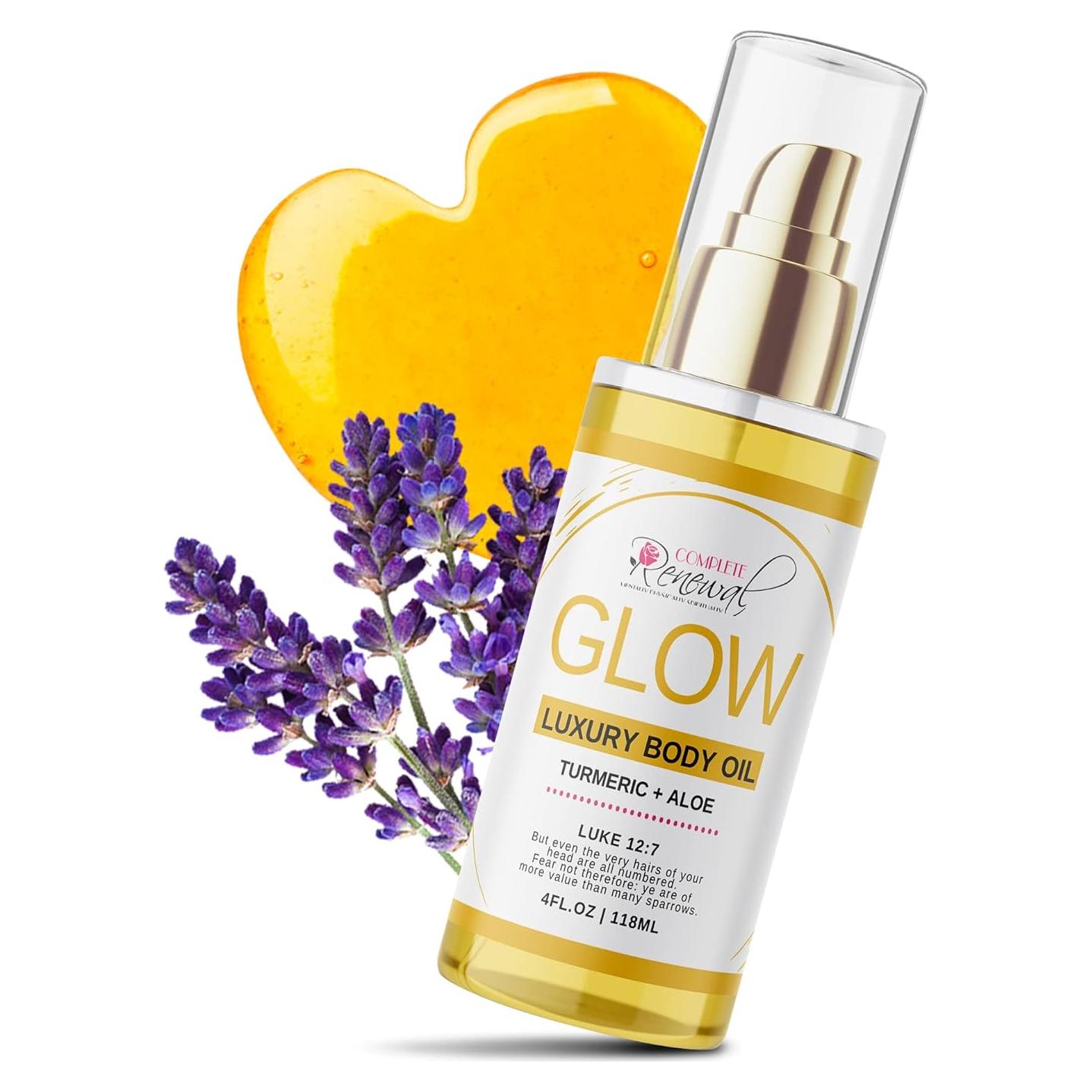 Aceite Corporal GLOW Cúrcuma y Aloe 113.4 ml - Hidratante