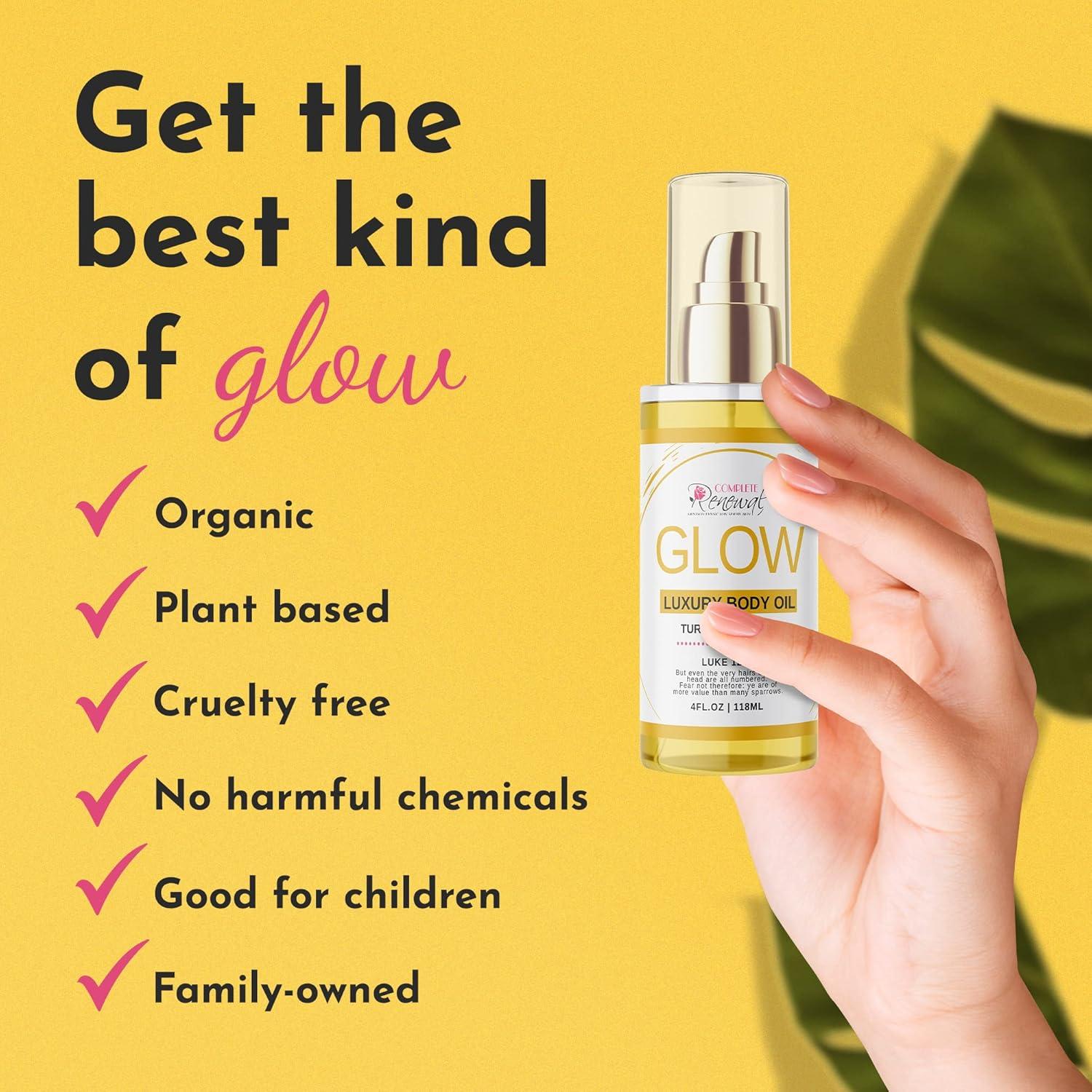 Aceite Corporal GLOW Cúrcuma y Aloe 113.4 ml - Hidratante