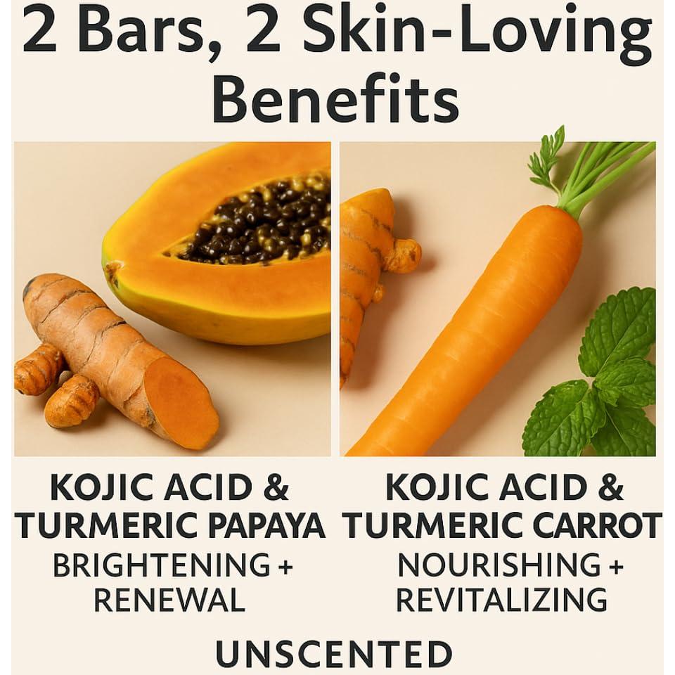 Juego de Jabones Aclarantes Kojic y Cúrcuma 2 Piezas 198g