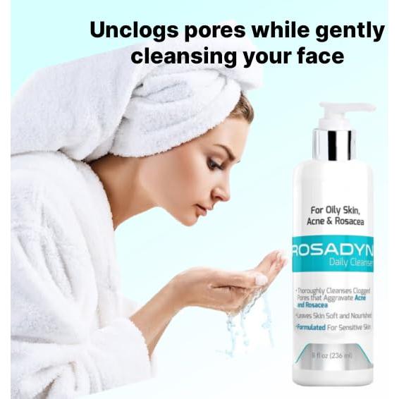 Gel Limpiador y Suero Rosadyn para Piel con Rosácea - 2 Piezas