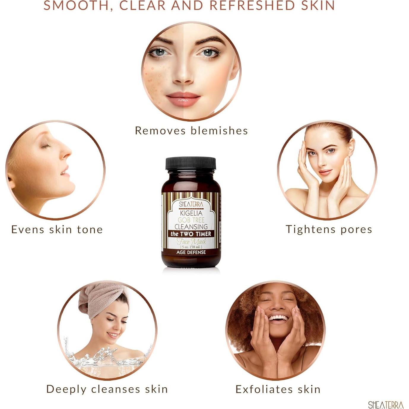 Máscara Facial Antienvejecimiento Shea Terra Kigelia 142 g