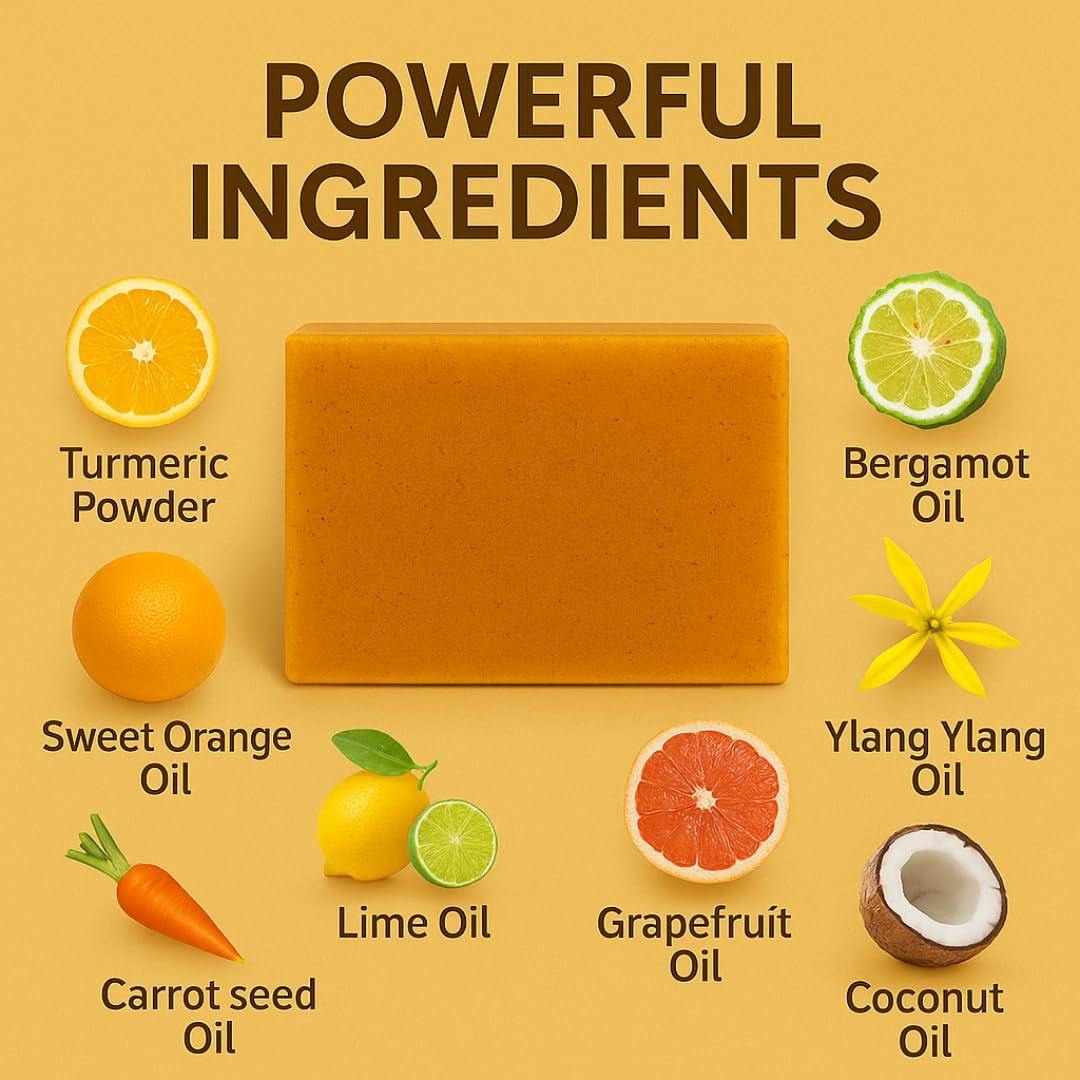 Paquete de Jabón Iluminador de Cúrcuma - 5 Piezas 567g
