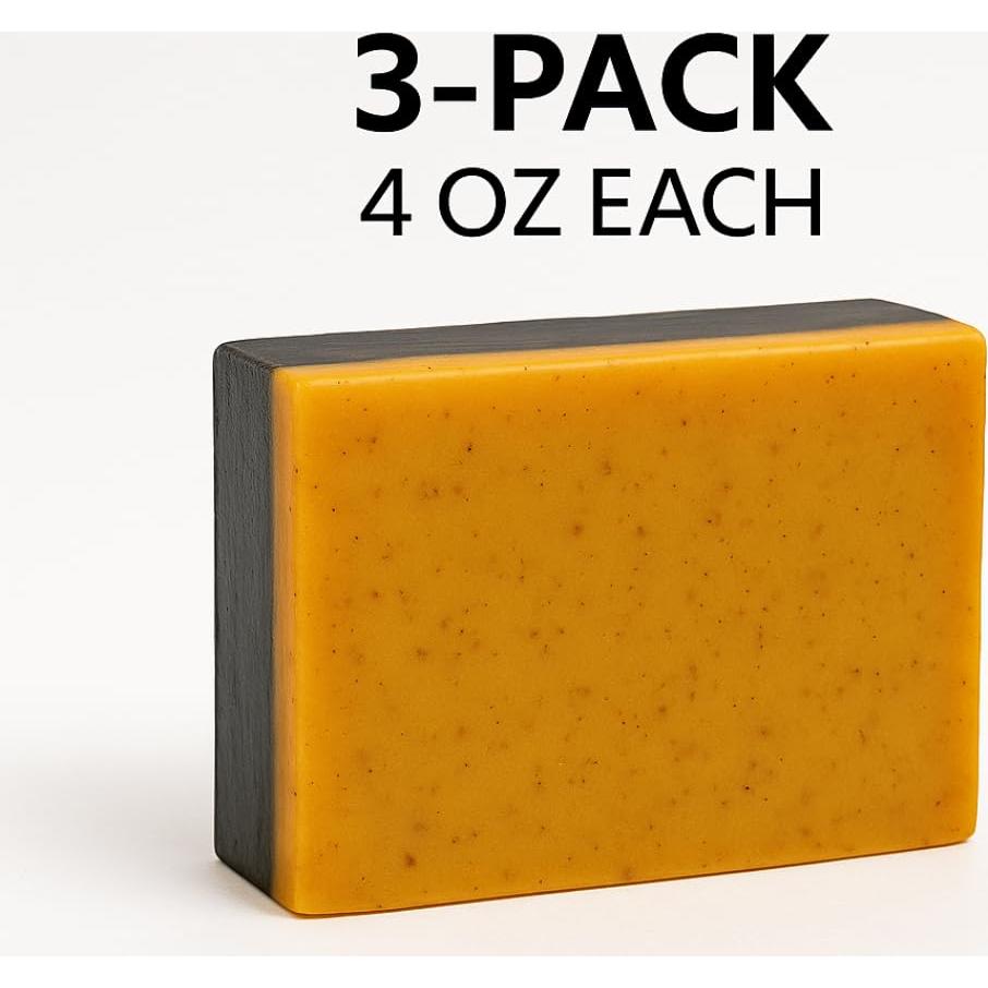 Paquete de 2 Jabones Naturales Cúrcuma y Carbón Activado 113g