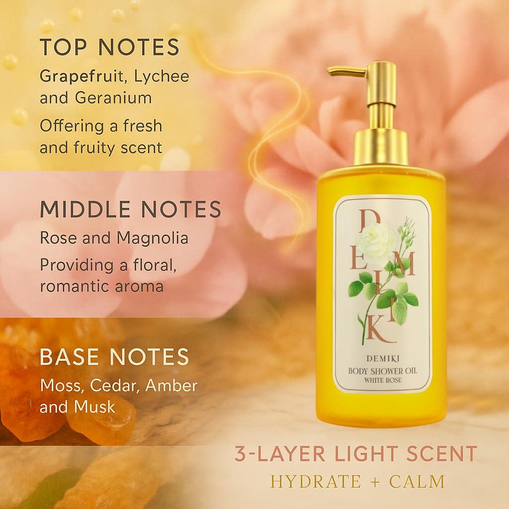 Gel de Ducha Hidratante DEMIKI 295ml - Aceite Natural para Piel Suave