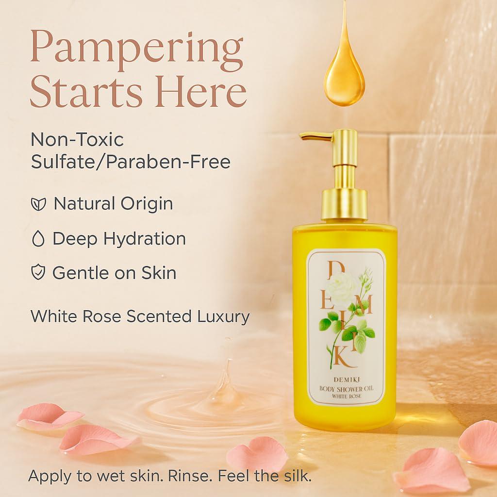 Gel de Ducha Hidratante DEMIKI 295ml - Aceite Natural para Piel Suave