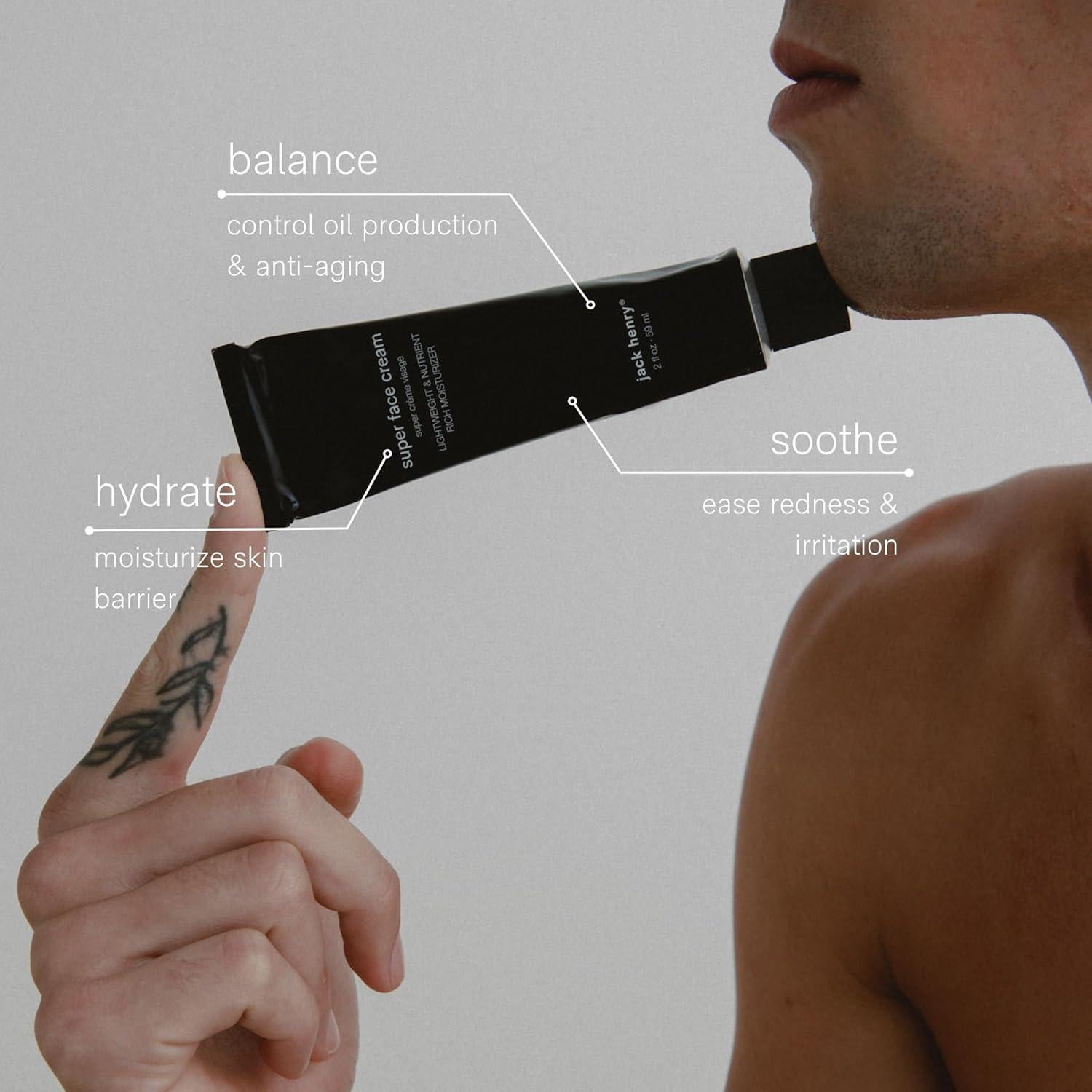 Crema Facial Hidratante Orgánica Jack Henry 56.7 g - Todos Tipos de Piel