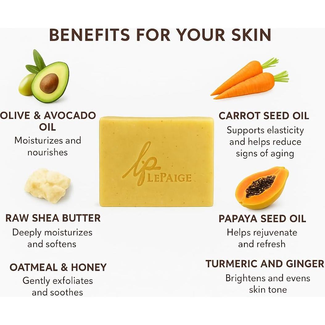 Caja de Regalo Jabones Naturales LePaige - 6 Jabones Hidratantes