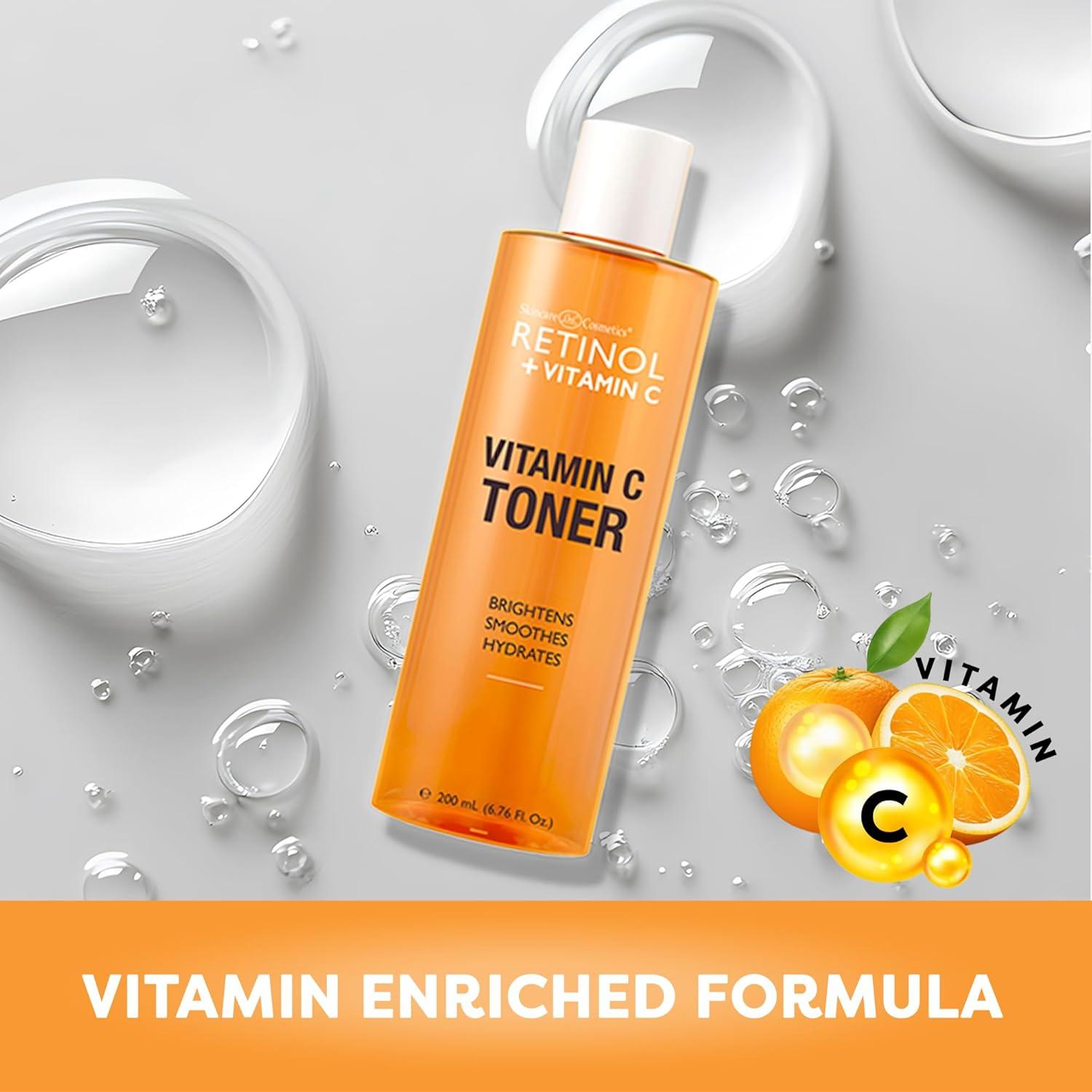 Tónico Facial LIVAURA Retinol + Vitamina C 200 mL - Hidratante Anti-Envejecimiento